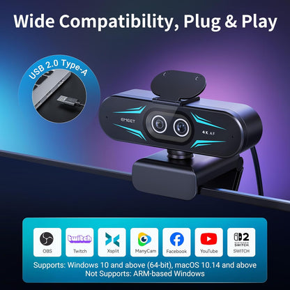 C60E Dual-Camera 4K Streaming Webcam